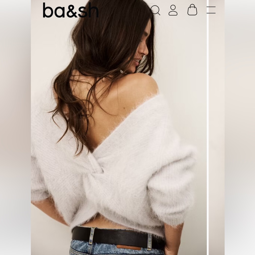 SOLD ba&sh Soft Gray Sweater